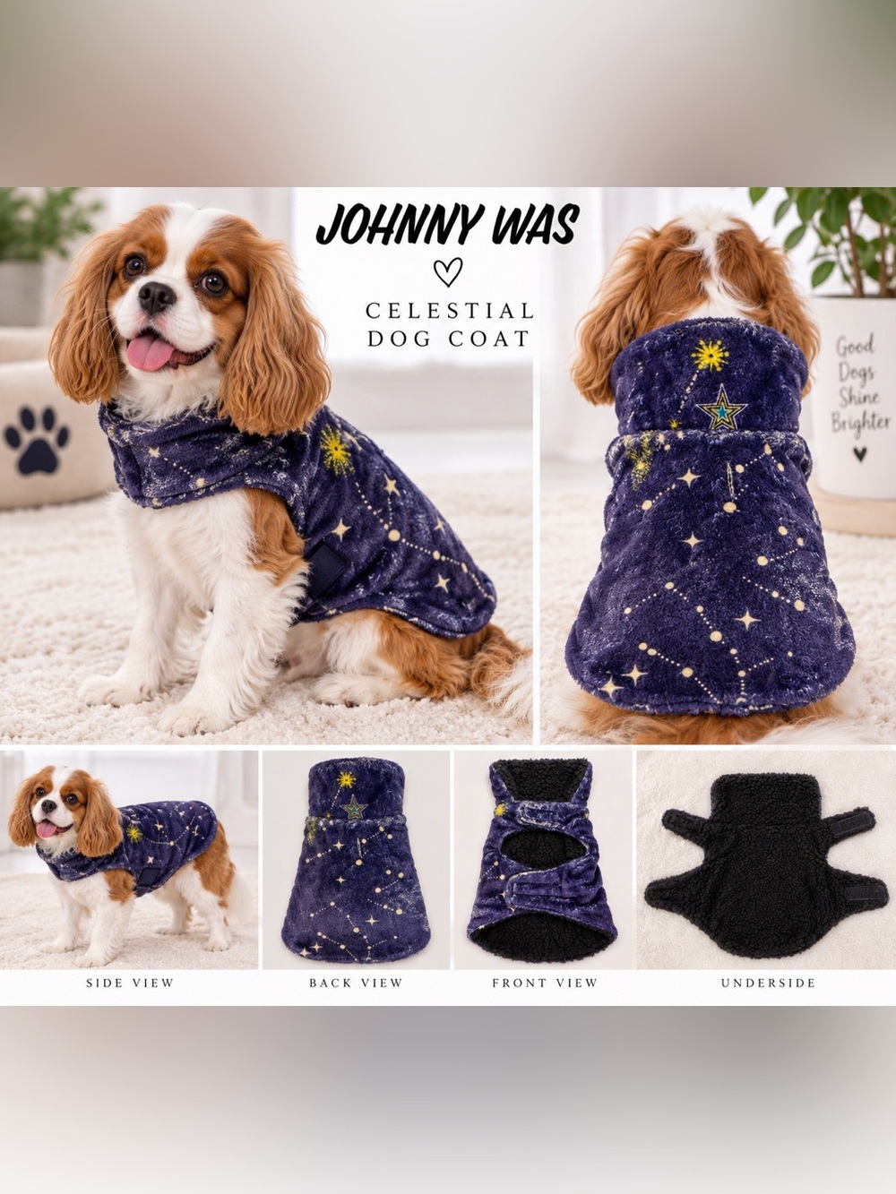 JOHNNY WAS⭐️💫Celestial Sherpa DOG COAT/Jacket Size XS - Picture 1 of 11